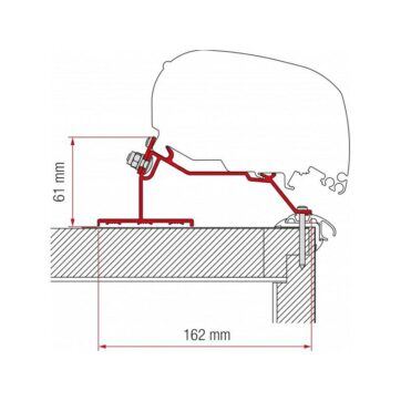 Staffe F80/F65 Fiamma Adapter Caravan Roof 290 cm.