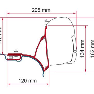 Staffe F45/F70 Fiamma Kit VW T5/T6 (Multivan/Transporter)