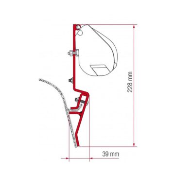 Staffe F35 Pro Fiamma KIT VW T3 Lift Roof -Bricocamp
