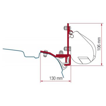 Staffe F35 Pro Fiamma Kit Multirail Reimo VW T5