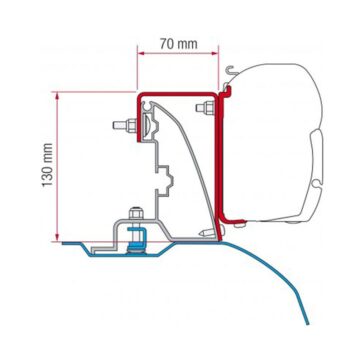 Staffe F45 e F70 Fiamma Ducato H2 Roof Rail per Camper - Bricocamp