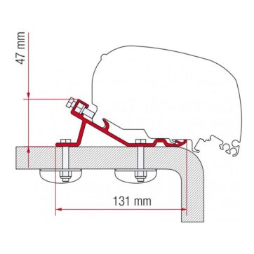 Staffe F80/F65 Fiamma Adapter Standard F65 Eagle 400- Bricocamp