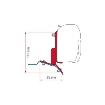 Staffe F45/F70 Fiamma Kit Ford Custom - for left and right hand drive