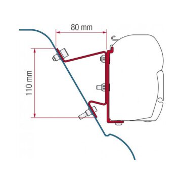 Staffe F45/F70 Fiamma Kit Mercedes Sprinter H3 - Sprinter H3 Westfalia - VW Crafter H3 - Bricocamp