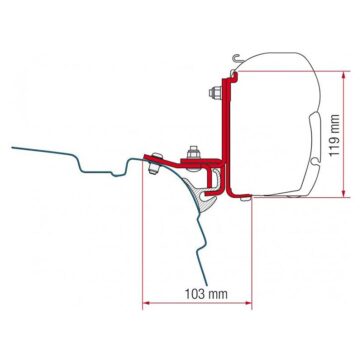 Staffe F45/F70 Fiamma Kit Brandrup VW T5 e T6 - Bricocamp