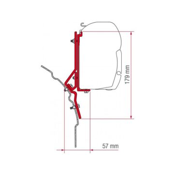 Staffe F45/F70 Fiamma Kit VW T4 Lift Roof - Bricocamp