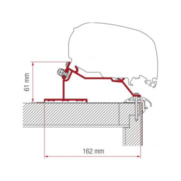 Staffe F80/F65 Fiamma Adapter Caravan Roof 320-Bricocamp