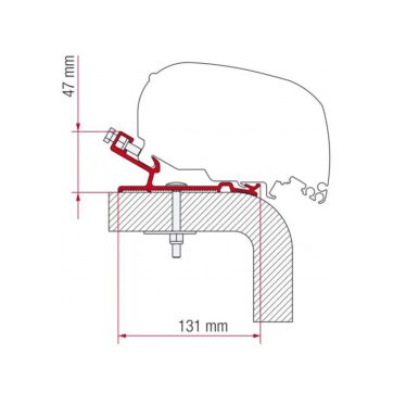 Staffe F80/F65 Fiamma Adapter Hymer 320 -Bricocamp