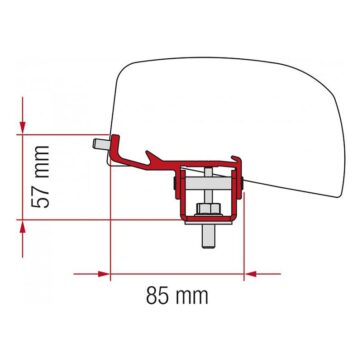 Staffe F80/F65 Fiamma KIT NISSAN NV350 - for right hand drive