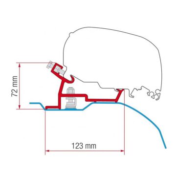 Staffe F8/F65 Fiamma Kit Ducato/ Jumper/ Boxer dal 06.2006 high roof-Bricocamp