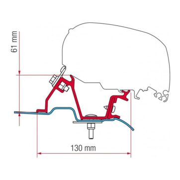 Staffe F80/F65 Fiamma Kit Mercedes Sprinter/VW Crafter (H2)- Version for Right Hand Drive -Bricocamp