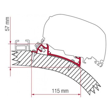 Staffe F80/F65 Fiamma Adapter Carthago Chich 400 - Bricocamp