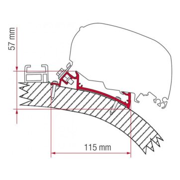Staffe F80/F65 Fiamma Adapter Carthago Chich 500 - Bricocamp