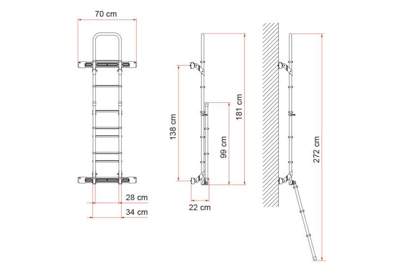 Scaletta Deluxe Sprinter per Furgone Fiamma