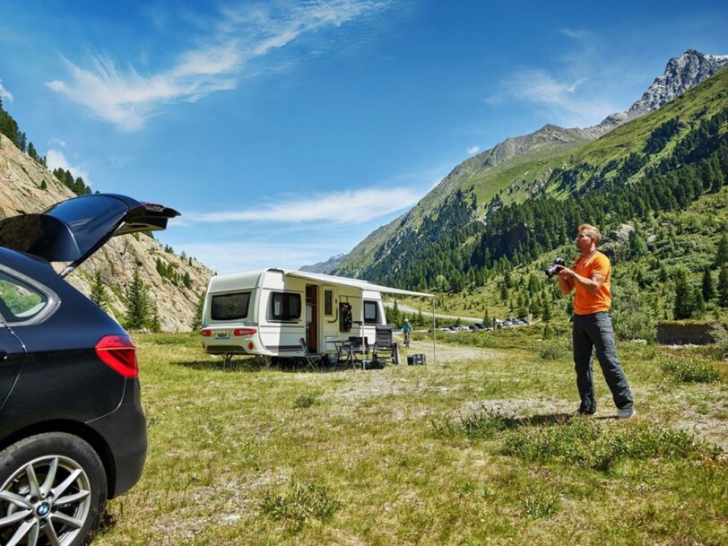 Tendalino per Caravan Thule Omnistor 1200 Bianco 325 Sapphire Blue