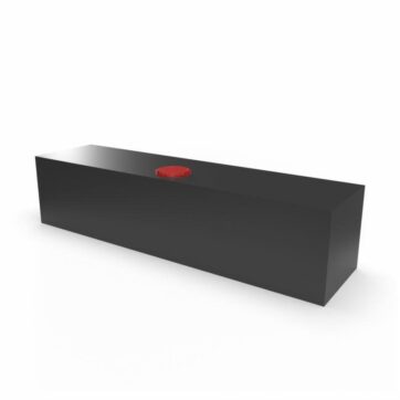 Serbatoio per Acqua 100L 120x28x30 cm Nero