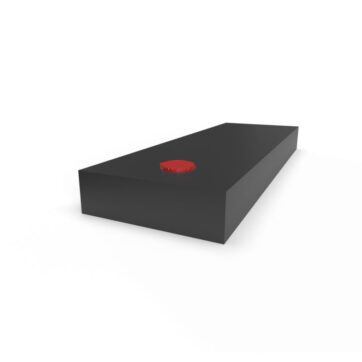 Serbatoio per Acqua 57L 40x12x120 cm Nero