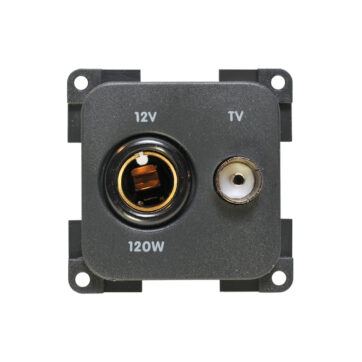 Presa 12V Standard + TV Grigio CBE MP12TV/G