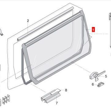 Finestra KNAUS 1000x624mm Südwind 2008