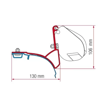 Staffe F35 Pro Fiamma Kit Canalina VW T5T6 Multivan Trasporter
